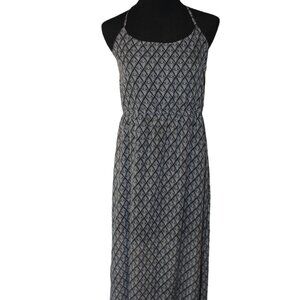 DRESS FOREVER 21 Womens Sleeveless Maxi Black White Tribal S NWOT'S